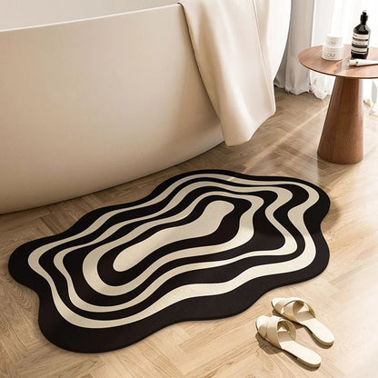 Quick-Drying Diatom Mud Bath Mat - Super Absorbent Non-Slip Bathroom Rug 1