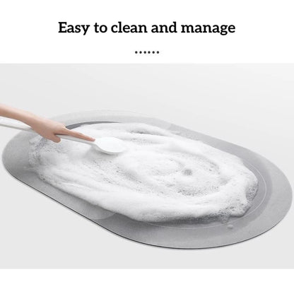 Quick-Drying Diatom Mud Bath Mat - Super Absorbent Non-Slip Bathroom Rug 3