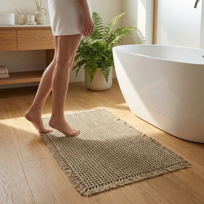 QuickDry Waffle Bath Mat - Ultra-Absorbent Bathroom Mat for Comfort & Safety 2