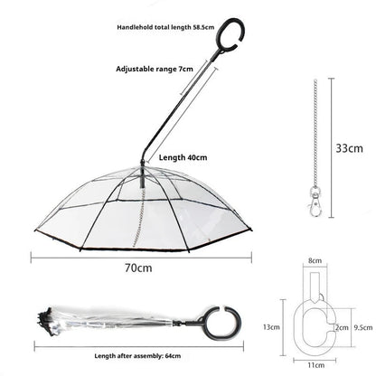 RAINGUARD UMBRELLA – Transparent dog umbrella for rain protection