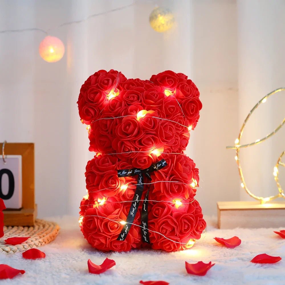 ROSABELLA – Romantic Eternal Rose Teddy Bear as a gift set for special occasions 5