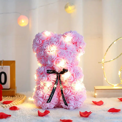 ROSABELLA – Romantic Eternal Rose Teddy Bear as a gift set for special occasions 9