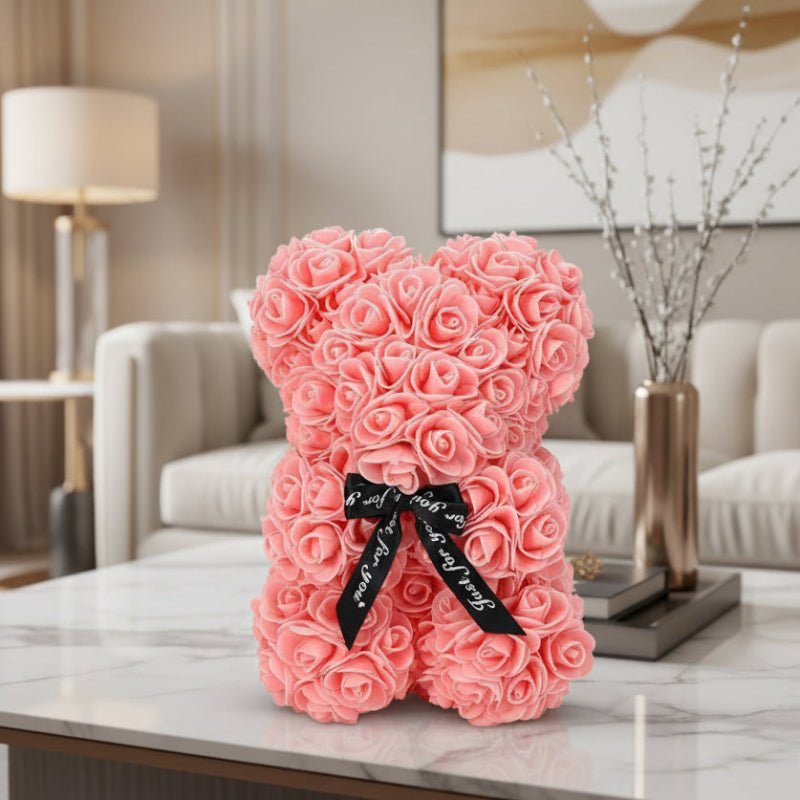 ROSEBLOOM BEAR – Handmade rose teddy bear made from everlasting blooms 0