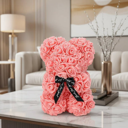 ROSEBLOOM BEAR – Handmade rose teddy bear made from everlasting blooms 0