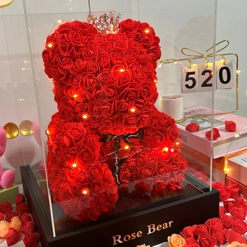 ROSEBLOOM BEAR – Handmade rose teddy bear made from everlasting blooms 2