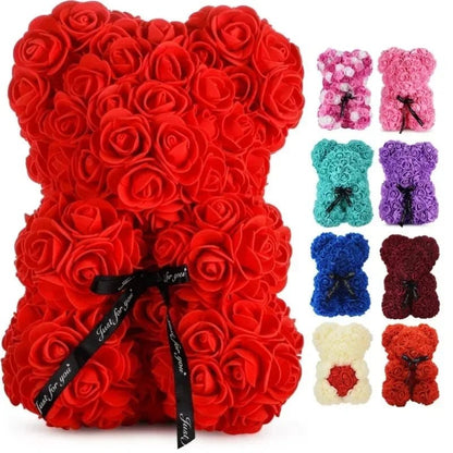 ROSEBLOOM BEAR – Handmade rose teddy bear made from everlasting blooms 3