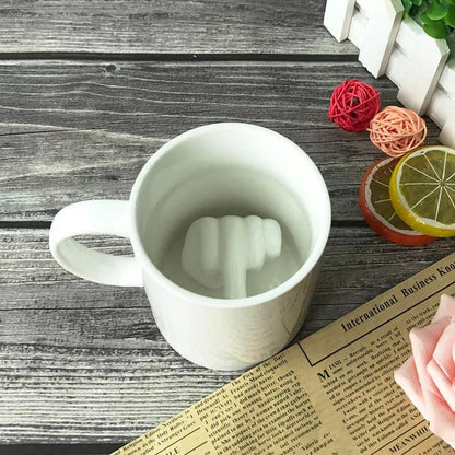 RebelSip Ceramic Mug | Funny Middle Finger Coffee Cup | Hidden Design | Prank Gift for Friends & Coworkers 3