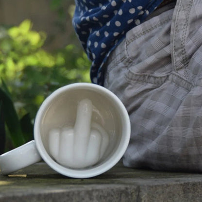 RebelSip Ceramic Mug | Funny Middle Finger Coffee Cup | Hidden Design | Prank Gift for Friends & Coworkers 6
