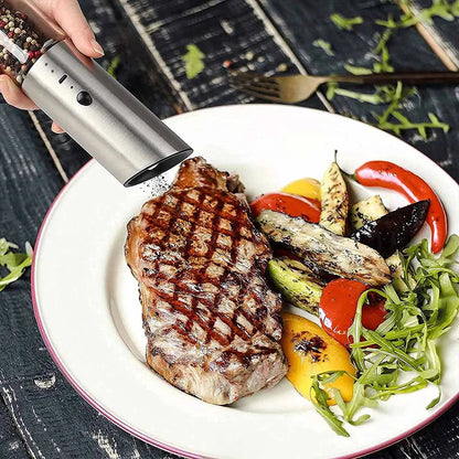 Rechargeable Electric Pepper Grinder - Stainless Steel with Adjustable Fineness 1