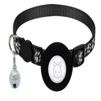 Reflective Cat Collar with Bell, Adjustable Safety Buckle & Airtag Holder 12