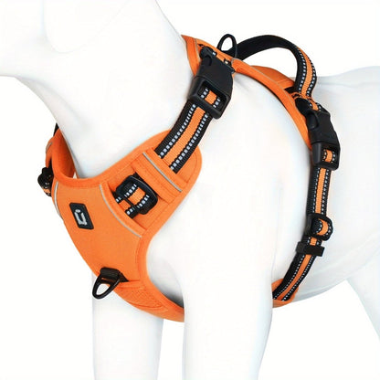 Reflective No-Pull Dog Harness - Adjustable Nylon for Training & Walking 12