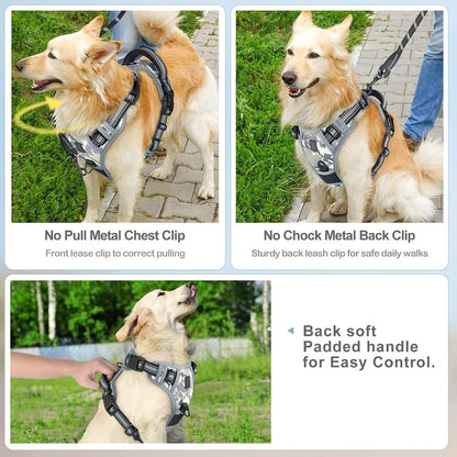Reflective No-Pull Dog Harness - Adjustable Nylon for Training & Walking 3
