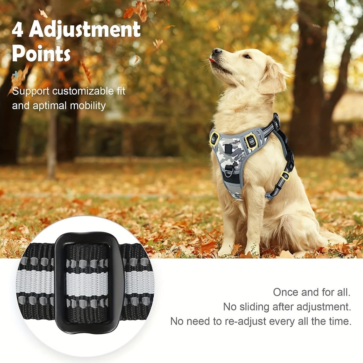 Reflective No-Pull Dog Harness - Adjustable Nylon for Training & Walking 7