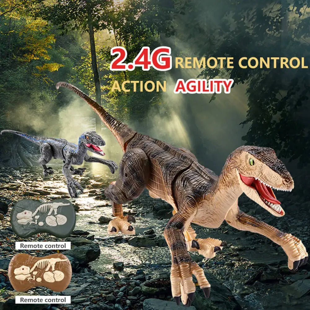 Remote Control Velociraptor with LED Lights & Roaring Sounds for Kids 2