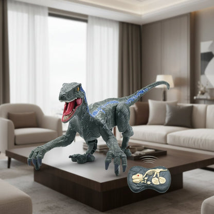 Remote Control Velociraptor with LED Lights & Roaring Sounds for Kids 9