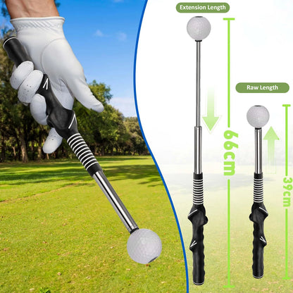 Retractable Golf Swing Trainer with Click Feedback for Indoor Practice 5