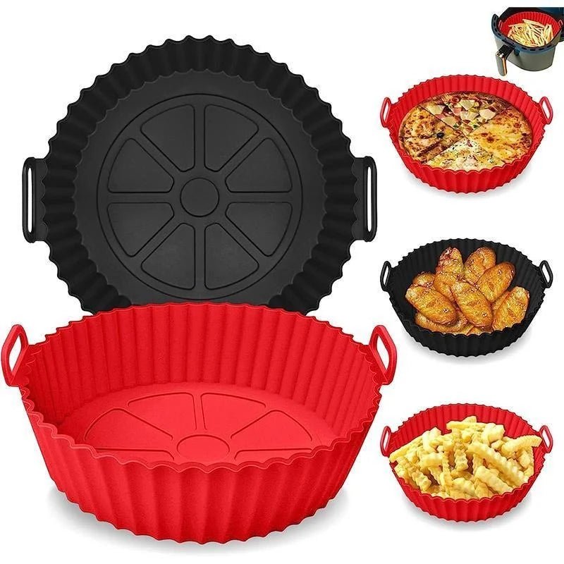 Reusable Silicone Air Fryer Liners - Non-Stick, Food-Safe Cooking Accessory 0