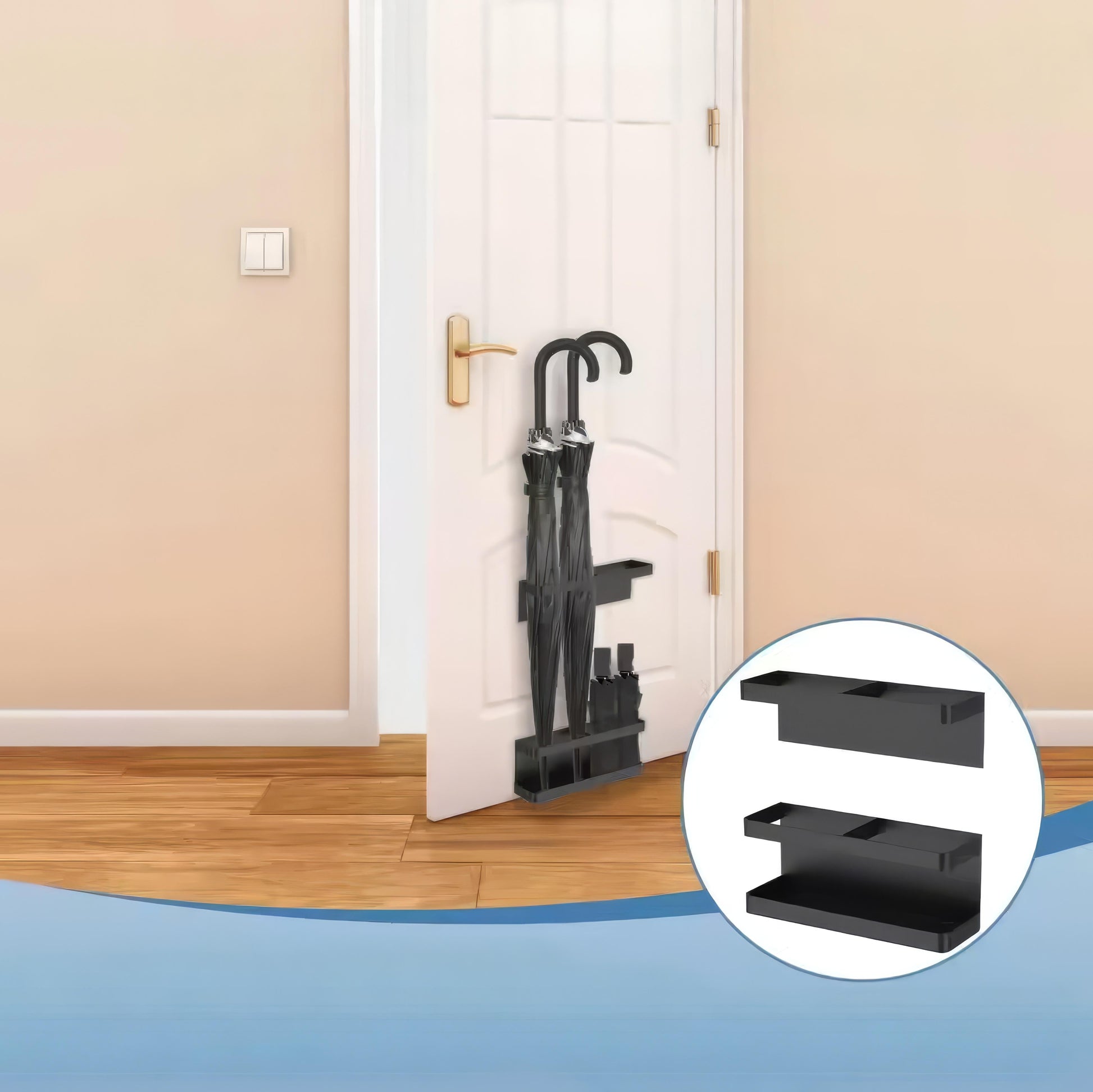 Robo - Adjustable Umbrella Stand with Drip Tray, Stylish Iron Design 1