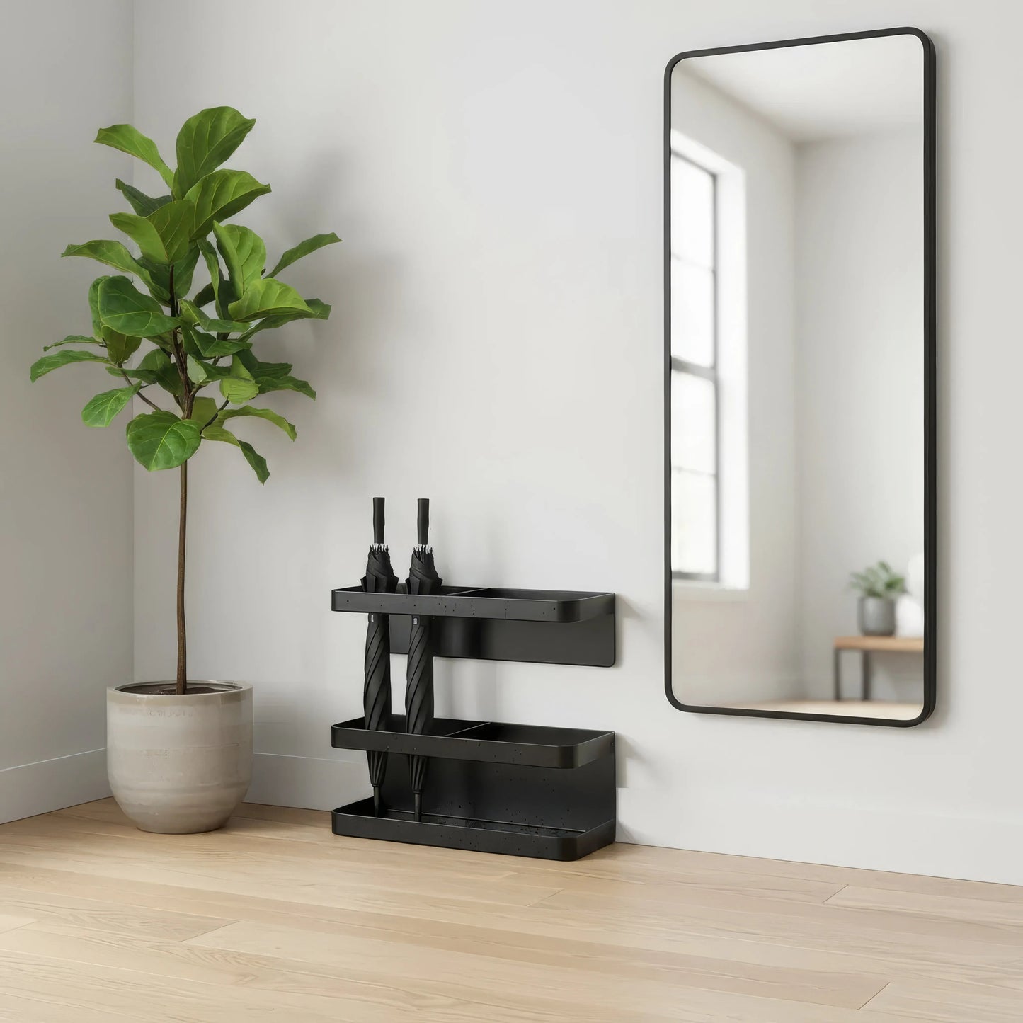 Robo - Adjustable Umbrella Stand with Drip Tray, Stylish Iron Design 2