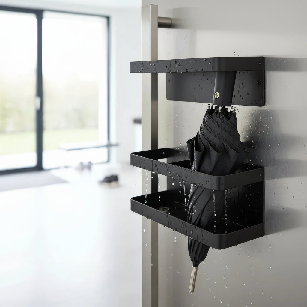 Robo - Adjustable Umbrella Stand with Drip Tray, Stylish Iron Design 4