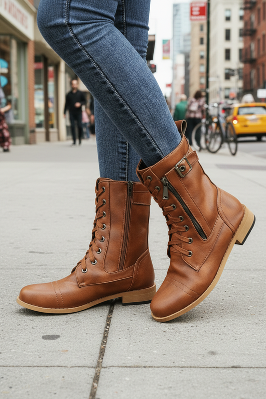 ROSESTEP – Women’s Orthopedic Lace-Up Winter Boots with Insulated Comfort & Support