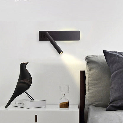 Rotating LED Wall Light - Adjustable Brightness Bedside Wall Lamp for Reading 2