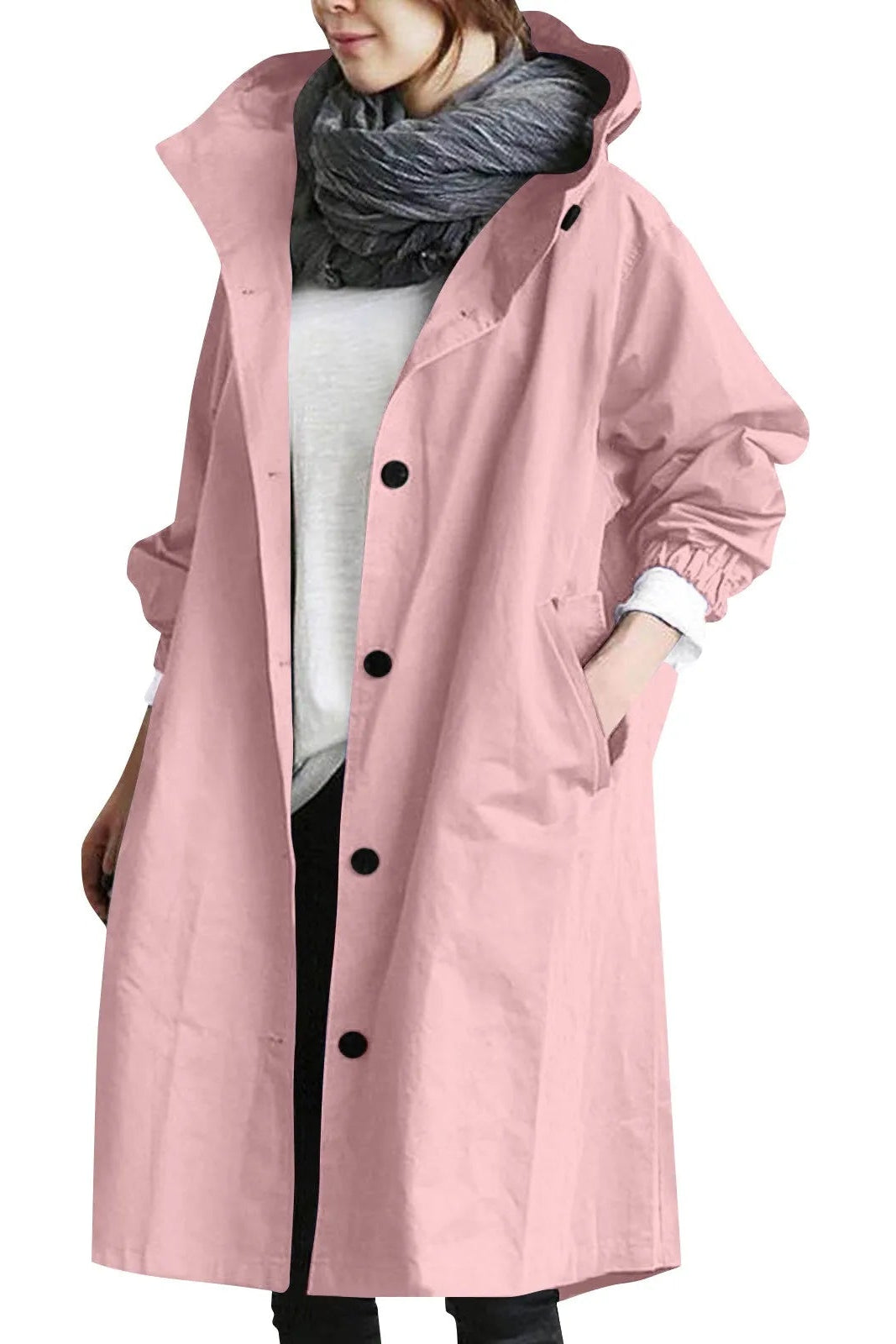 CITYDRAPE – Women’s Elegant Hooded Trench Coat for Stylish Protection