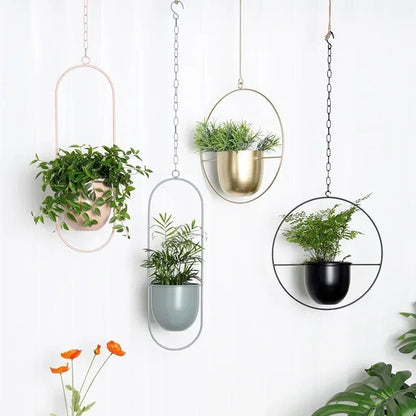 PLANTFORM – Modern Minimalist Wall Plant Hanger with Adjustable Chain for Clean Interior Styling