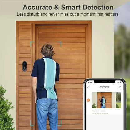 DOORLINK – Wireless Smart Video Doorbell with Motion Alerts, HD Night View & Two-Way Talk
