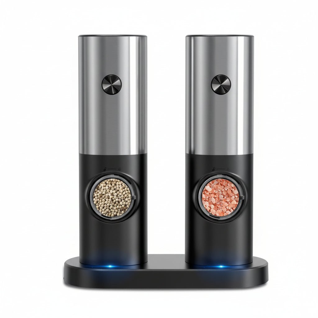 SPICELUX – Electric Salt and Pepper Grinder Set with Adjustable Coarseness