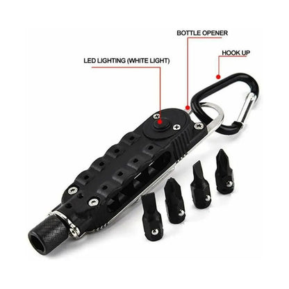 GEARLITE – Pocket Screwdriver Tool with LED Flashlight & Opener