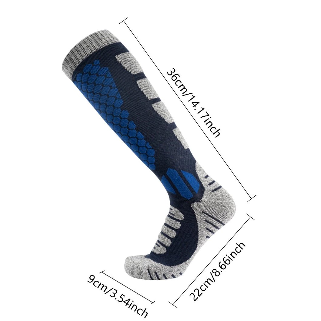 WARMHIKE – Wool Thermal Socks for Skiing and Hiking, Unisex Long Tube Design