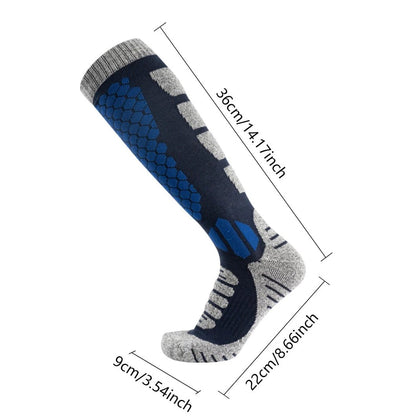 WARMHIKE – Wool Thermal Socks for Skiing and Hiking, Unisex Long Tube Design