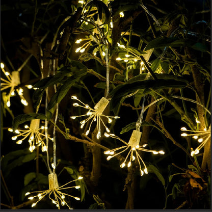 FLARETWINE – Copper Starburst Fairy Lights with Flexible Branch Arms, Warm White Light Flow