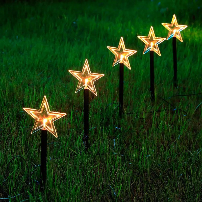 GLIMMERWAY – 10m LED Star Path Lights for Holiday Gardens