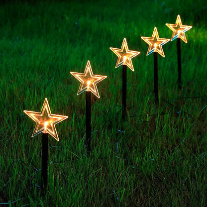 GLIMMERWAY – 10m LED Star Path Lights for Holiday Gardens