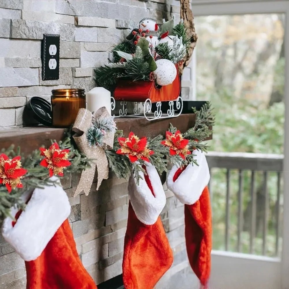 GLITZBLOSS – Glitter Flower Ornaments for Elegant Holiday Decoration