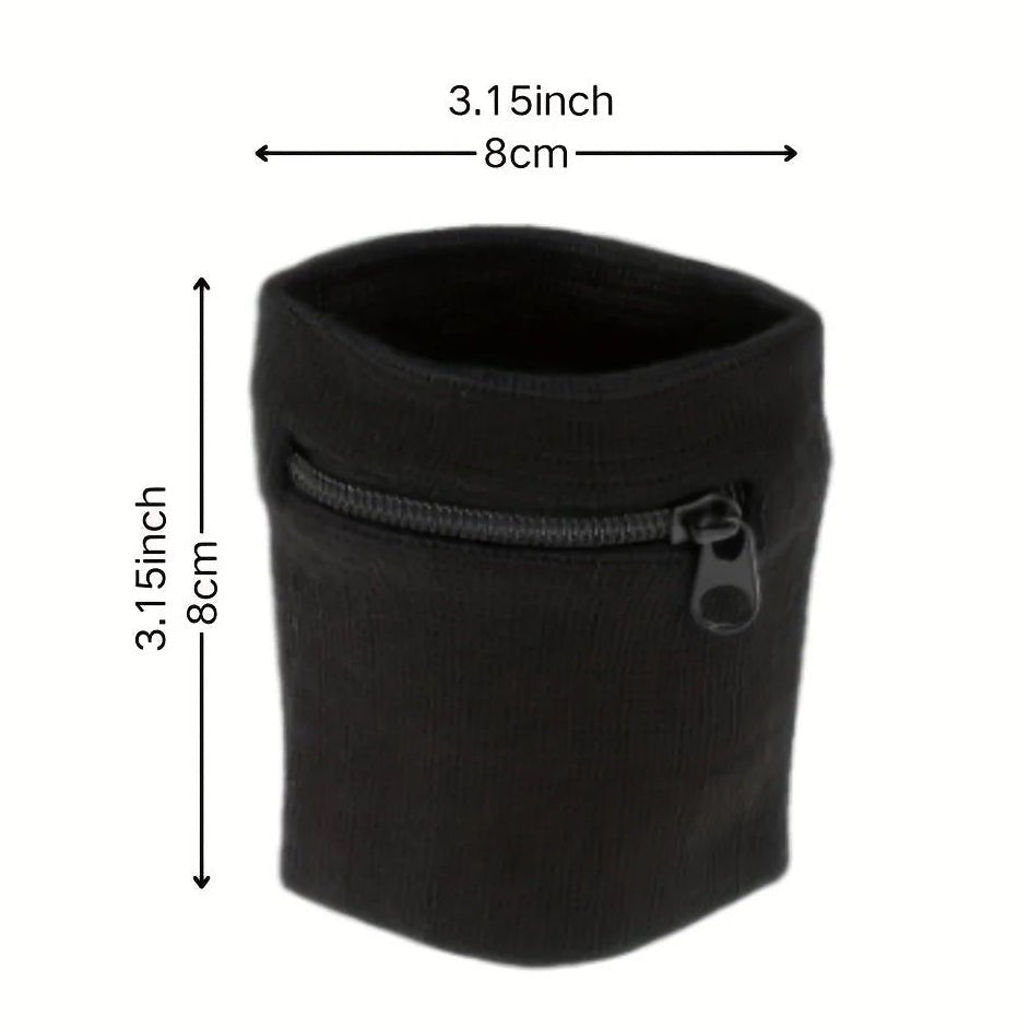WRISTSAFE  – Zipper Wristbands with Concealed Pocket for Active Workouts