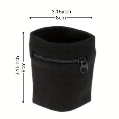 WRISTSAFE  – Zipper Wristbands with Concealed Pocket for Active Workouts