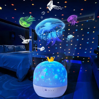 AQUASTAR – Dual-Mode Galaxy & Ocean Projector for Soothing Night Ambience