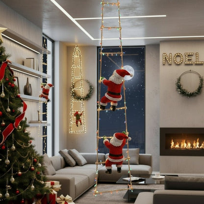 SANTACLIMB – Animated Santa Claus Climbing Ladder LED Christmas Decoration