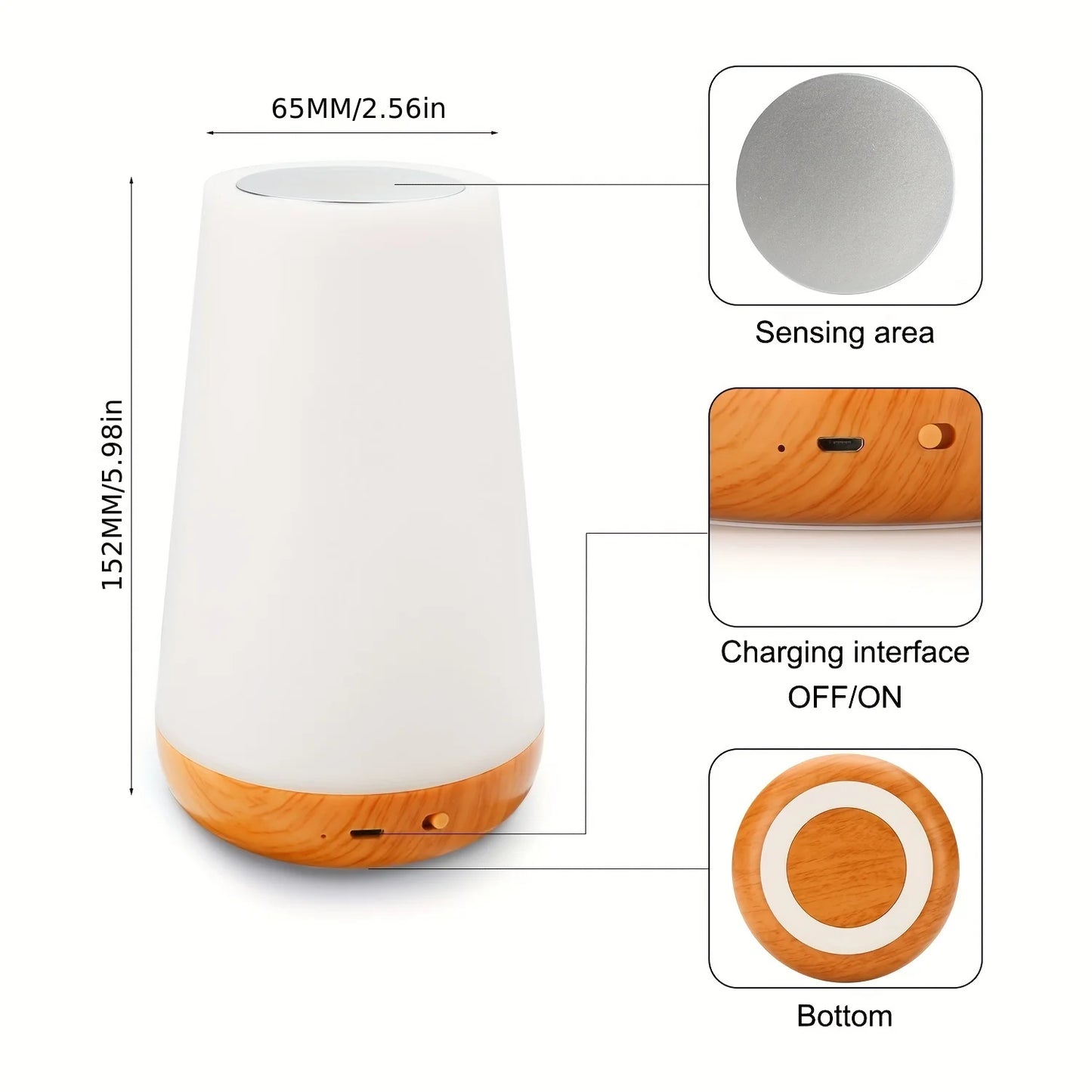EASYDIM – Portable Night Light with Touch Dimming & Wireless Remote