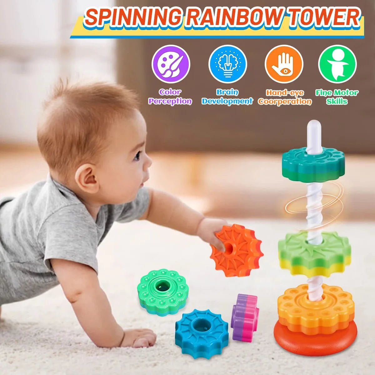 SKILLSTACKER – Educational Tower for Shape & Color Exploration