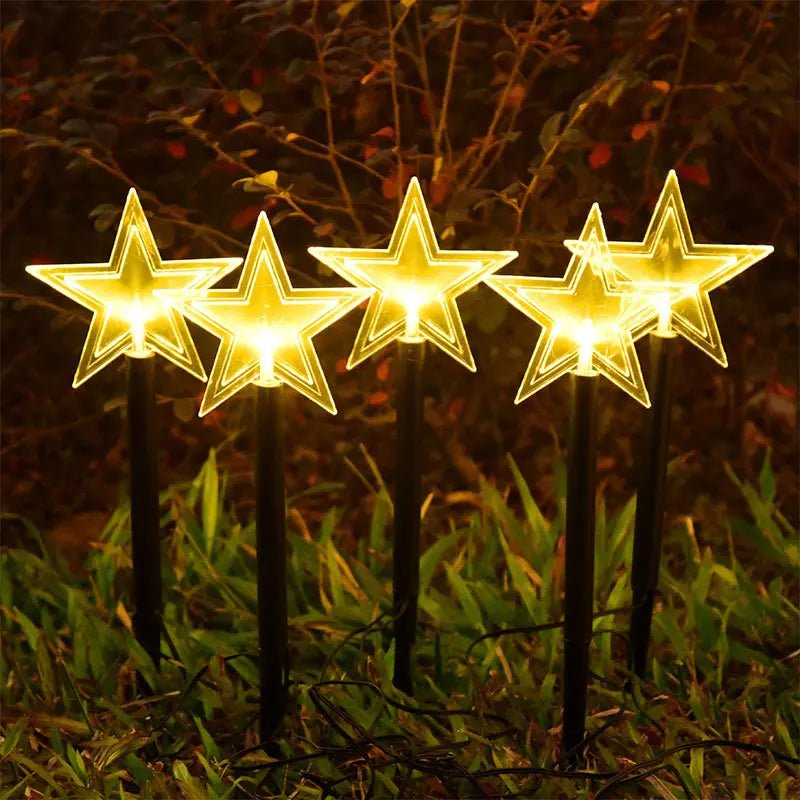 GLIMMERWAY – 10m LED Star Path Lights for Holiday Gardens