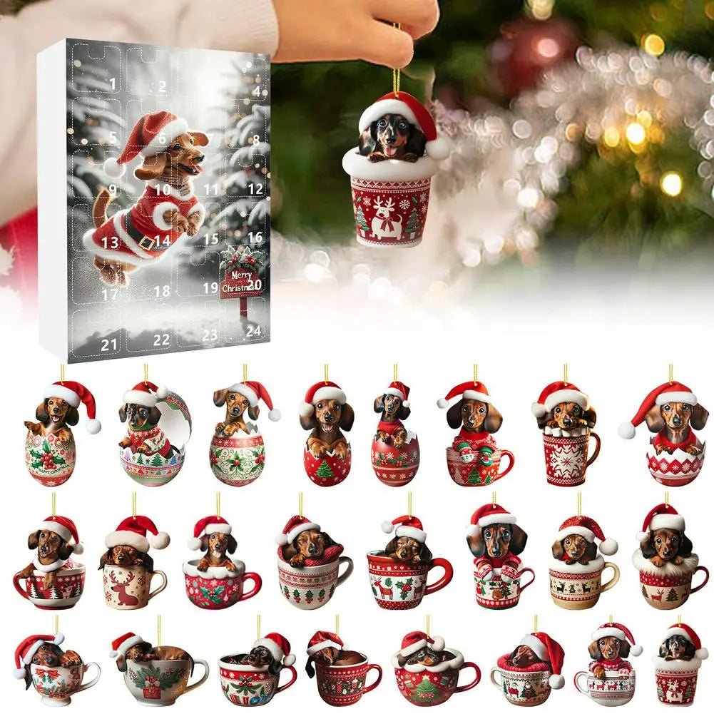 PAWJOY – 24-Day Christmas Advent Calendar with Dachshund Accessories