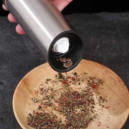 SPICEVOLT – Rechargeable Electric Pepper Grinder in Stainless Steel with Adjustable Fineness