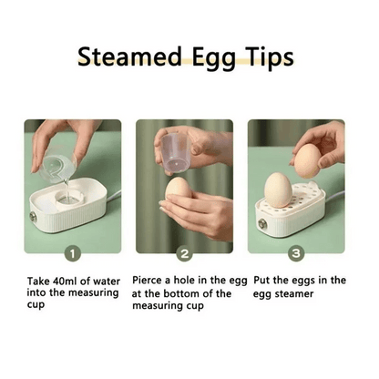 EGGMASTER – Electric Egg Boiler & Poacher with 3 Cooking Settings for Easy Breakfast Prep