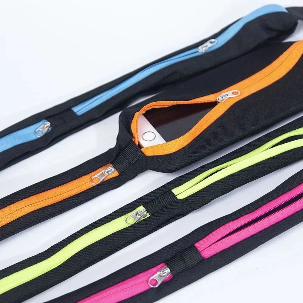 RUNBELT – Verstelbare waterdichte hardloop heuptas met dubbele zakken