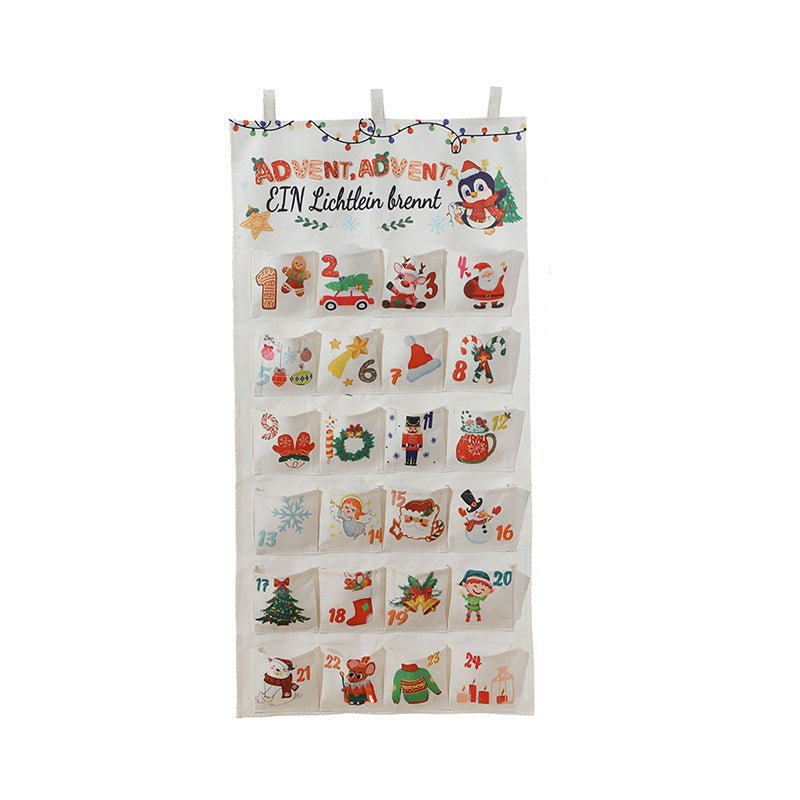 FESTICRAFT – DIY Fabric Advent Calendar with 24 Pockets for Christmas Countdown