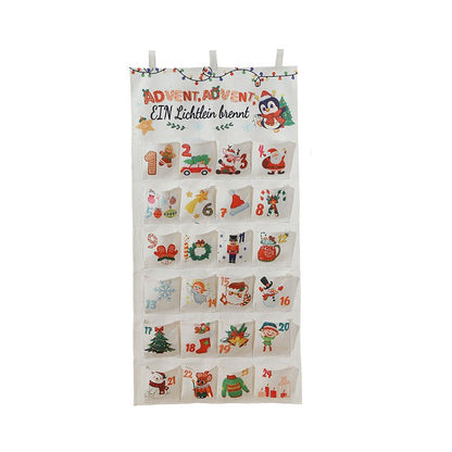 FESTICRAFT – DIY Fabric Advent Calendar with 24 Pockets for Christmas Countdown